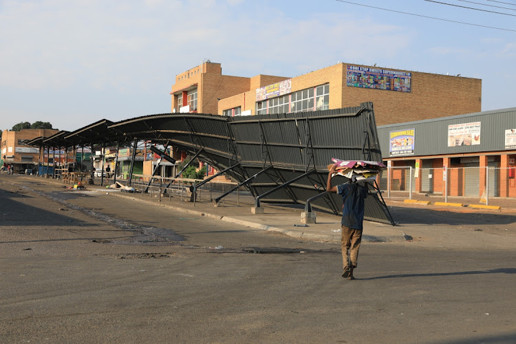 Bus ranks in Pretoria are empty amid the EFF's national shutdown protest.