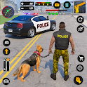 Icon US Police Dog City Crime Chase