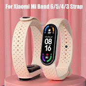 Dây Đeo Thay Thế Chất Liệu Silicon Màu Trơn Cho Xiaomi Mi Band 7 6 5 5 Xiaomi Miband 4 3