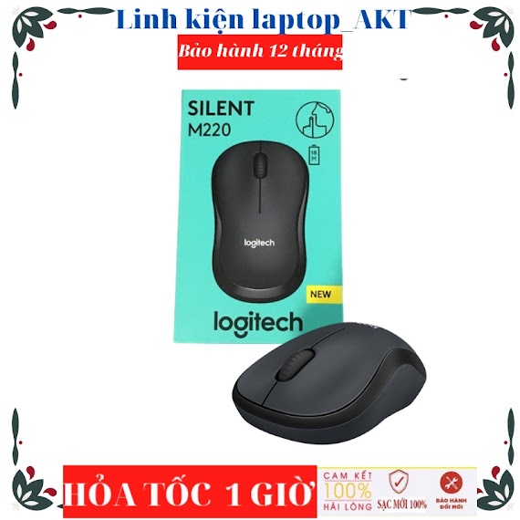 Chuột Không Dây Logitech M220 Silent - Không Gây Tiếng Ồn - Bảo Hành 12 Tháng - Hàng Nhập Khầu