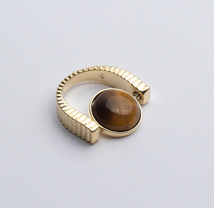 Originele Fidget Spinner Ringen Natuursteen voor Angst & Stressverlichting Sieraden met Vervangbare Spinners Cadeau