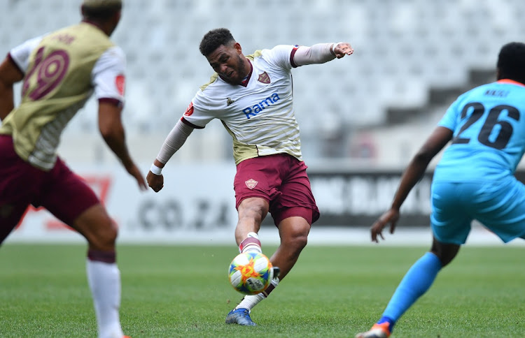 Waseem Isaacs of Stellenbosch FC is battling for goals but says the good health of the team is more important than his personal ambitions