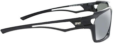 Optic Nerve Variant Polarized Sunglasses: Two Tone Black, with Polarized Smoke/Silver Flash Lens and additional  alternate image 0