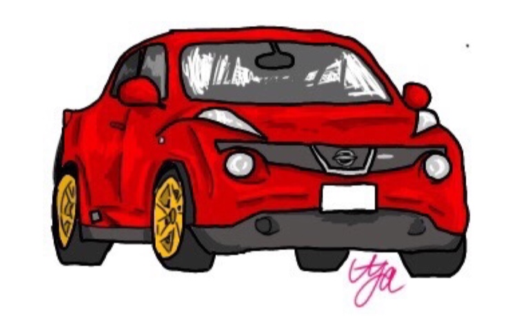 ジュークのGO TOトラブル・9年目の相棒・今日まで車はノートラブル・やっちゃえ日産・絵を描いてもらいましたに関するカスタム事例の投稿画像1枚目