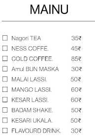 Nagori M.A.S Milk and Tea Corner menu 1