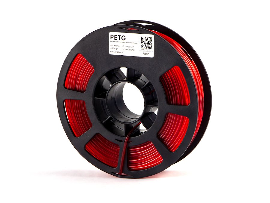 Kodak Translucent Red PETG Filament - 1.75mm (0.75kg)