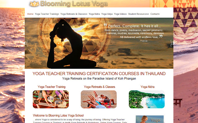 BLOOMING LOTUS YOGA chrome extension