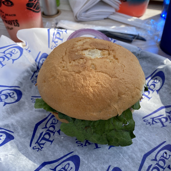 GF bun on burger