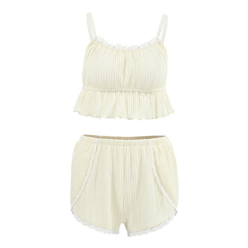 Title 4, Lace Spaghetti-strap Vest Shorts Ladies Homewe...