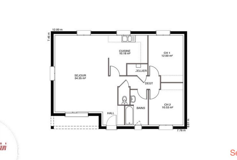  Vente Terrain + Maison - Terrain : 801m² - Maison : 821m² à Lachy (51120) 