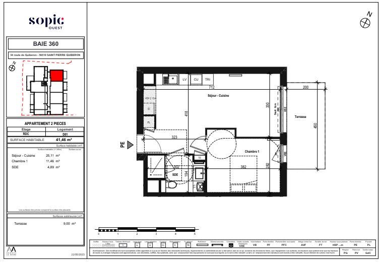 Vente maison 2 pièces 41 m² à Saint-Pierre-Quiberon (56510), 255 000 €