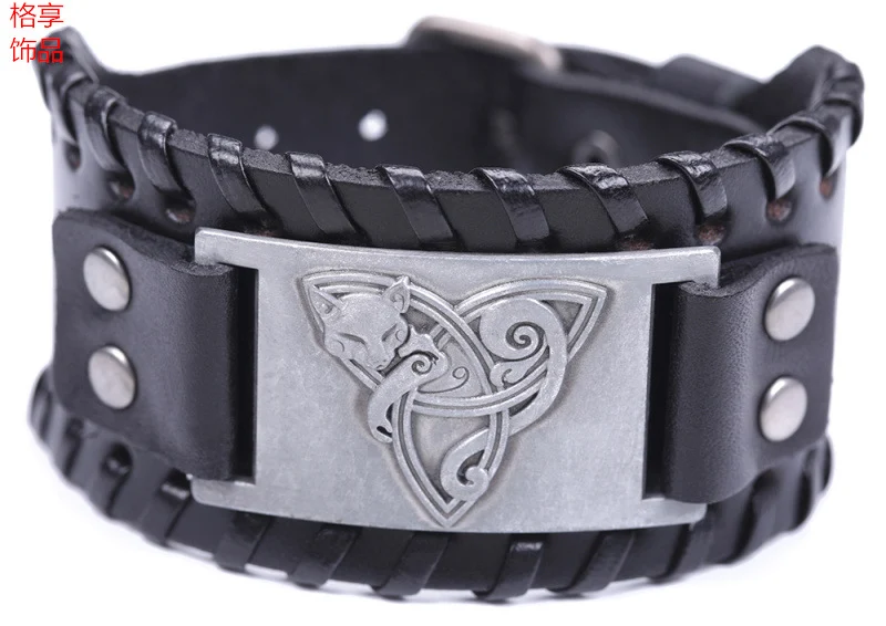 Bracelet homme en cuir de vachette rétro argenté antique, un accessoire élégant et durable pour un usage quotidien, pour un look vintage assuré.