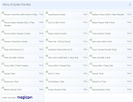 Zyaka Paratha menu 2