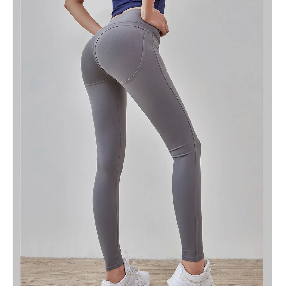 High Waist Hüftlift Skinny Yoga Trainingshose, Stretch, Schnelltrocknend, Fitnesshose für Damen. Perfekt für Workouts.