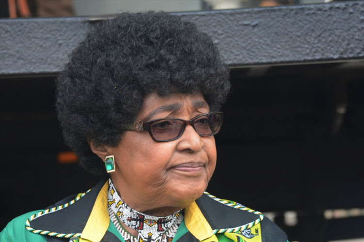 Winnie Madikizela Mandela during 105th anniversary celebrations of the founding of the African National Congress (ANC) on January 06, 2017 at Vilakazi Street in Soweto, South Africa. The celebration marks the momentous anniversary of the liberating party of South Africa who ushered in an era of Democracy following decades of Apartheid rule.