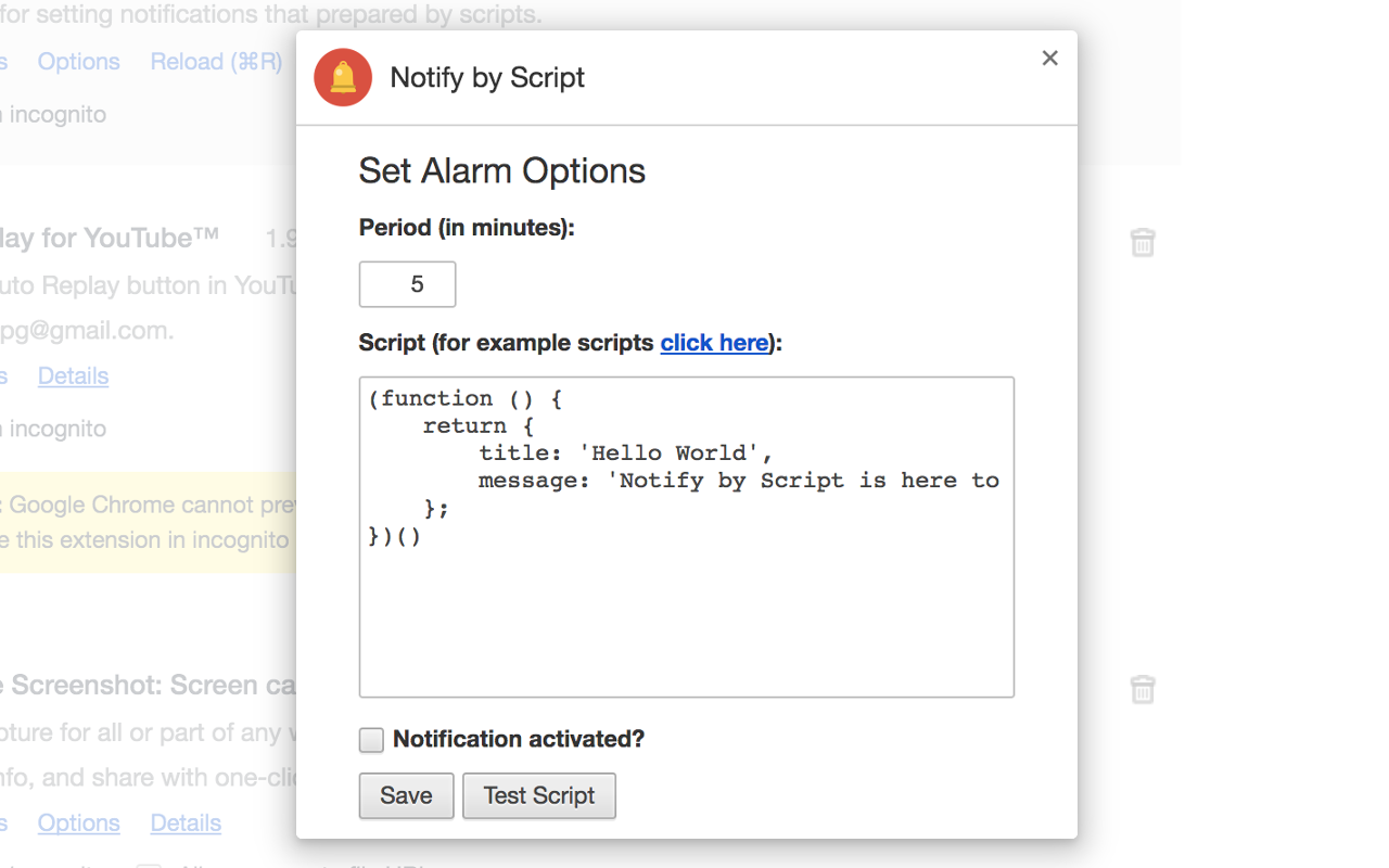 Notify by Script Preview image 0