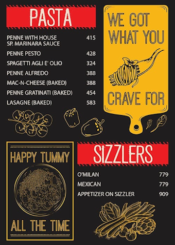 The Hunger Busters Cafe menu 