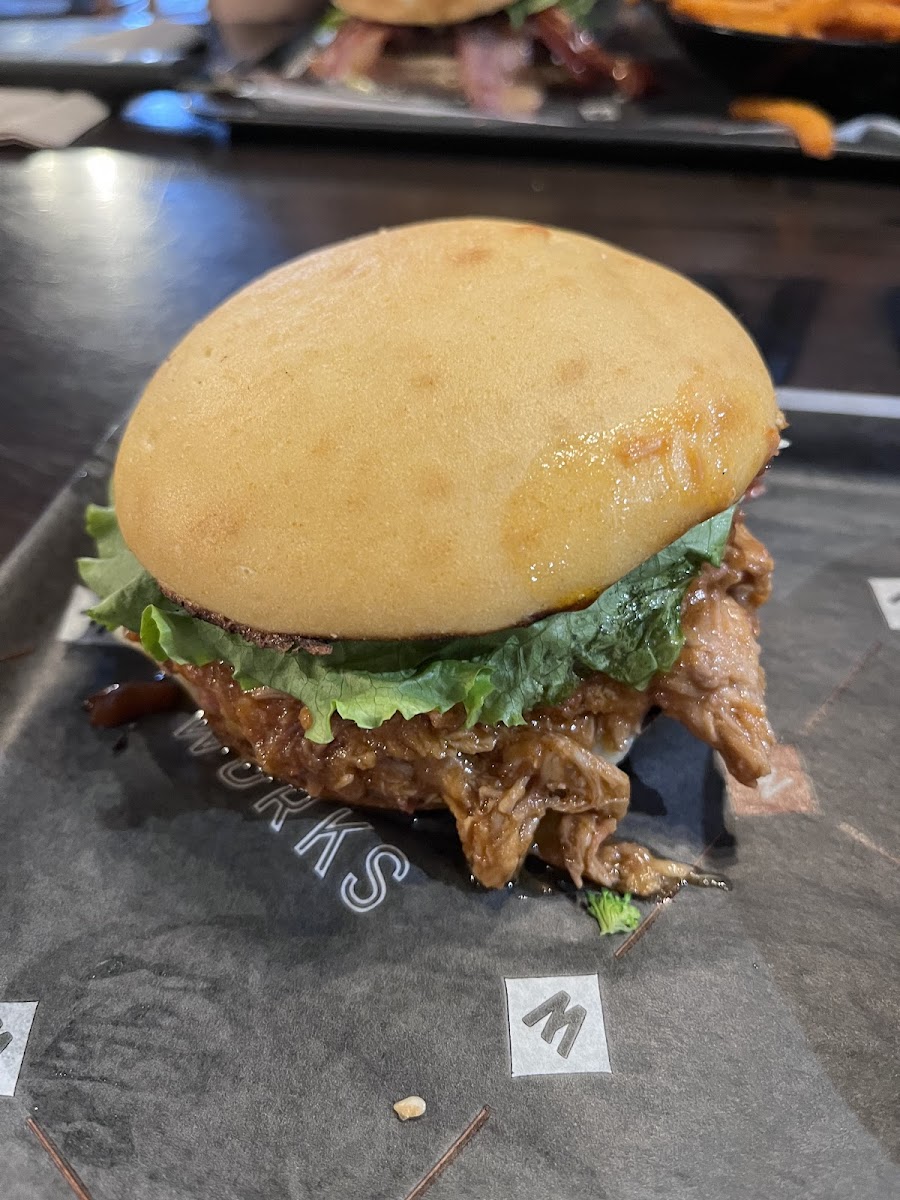 Pulled Pork on GF bun