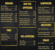 Wild West Burgers menu 2