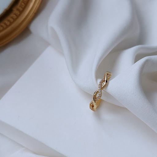 Title 6, Womens Fashion Real Gold Zircon Micro-set Twis...