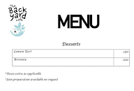 The Backyard Cafe menu 4