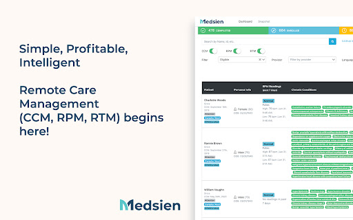 Medsien Built-in CCM and RPM Tracker