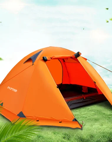 Doppel-Campingzelt mit Aluminiumsta - 0