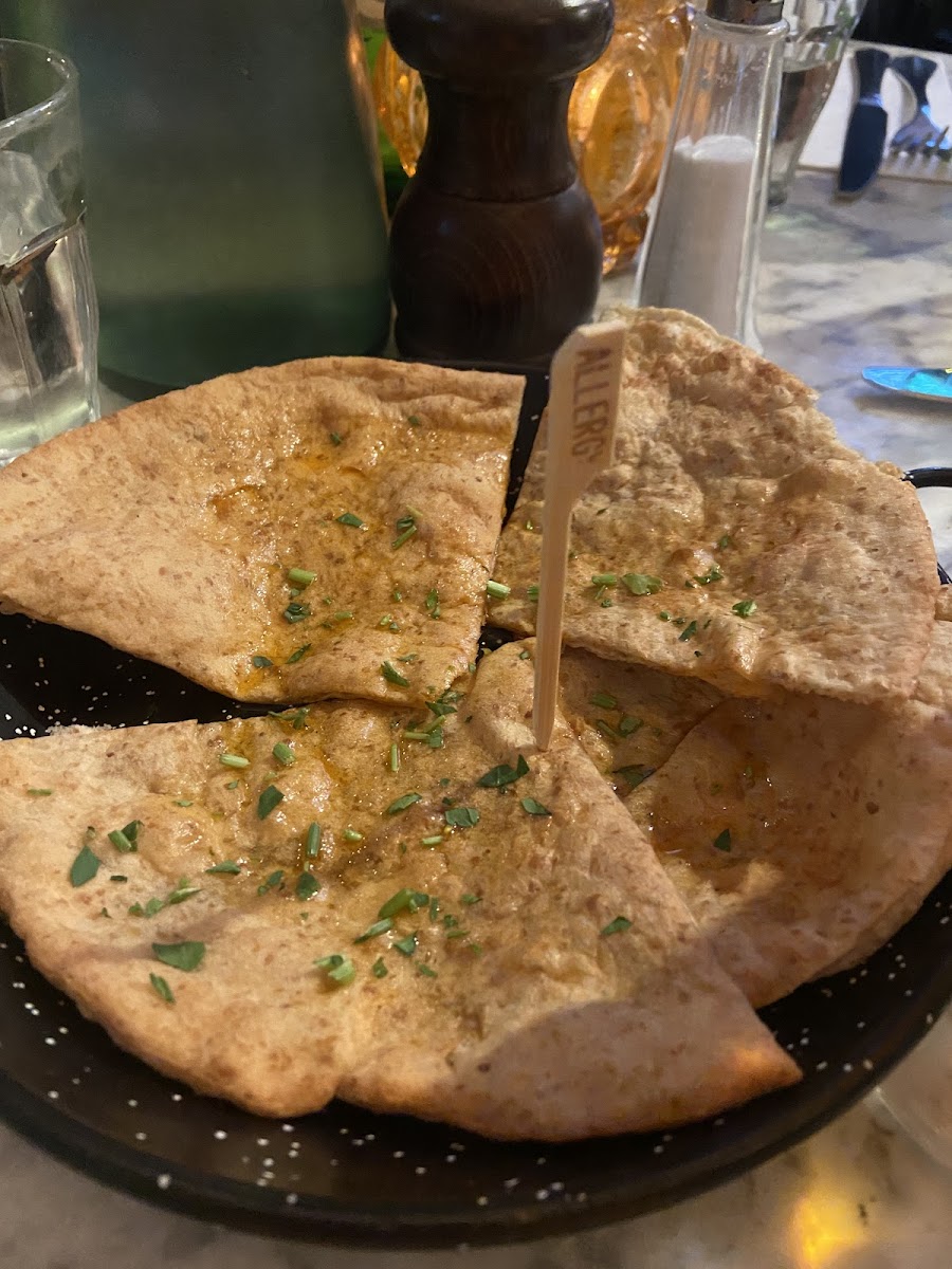 GF flatbread for starter