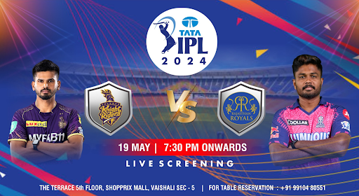 KKR vs RR IPL 2024 match screening at The Terrace