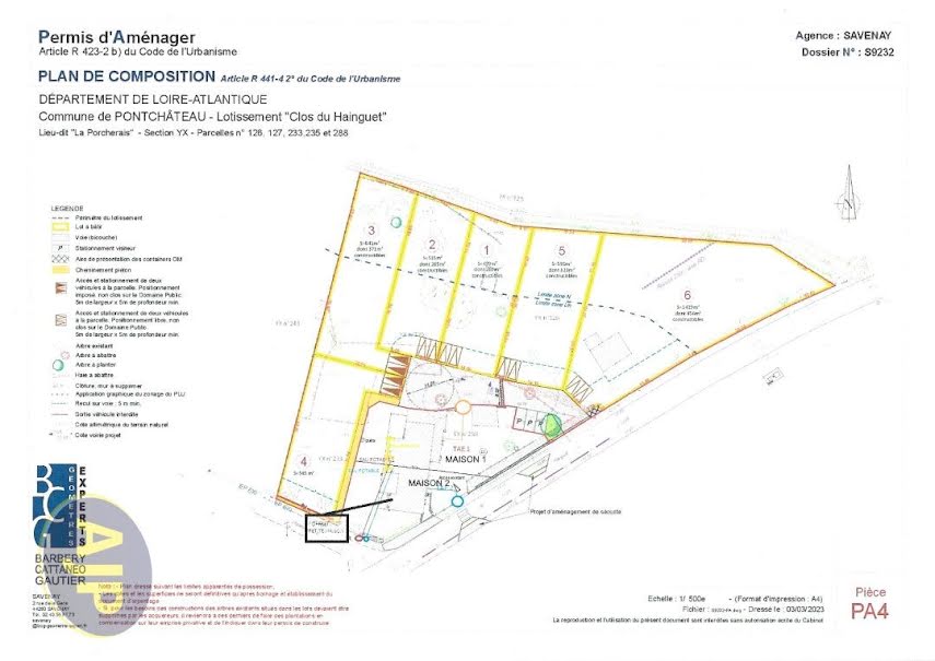 Vente terrain  606 m² à Pontchâteau (44160), 72 000 €