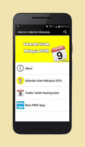 Islamic Calendar Malaysia