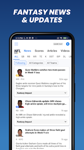 Screenshot Fantasy News & Scores