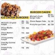 Michael's Ice Cream Burger menu 2