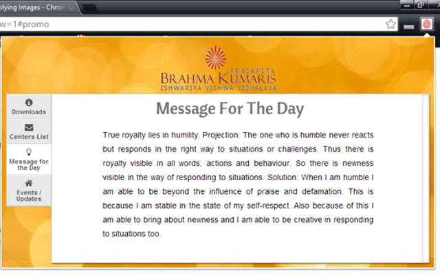 Brahma Kumaris - World Spiritual University chrome extension