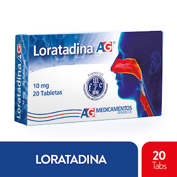 Loratadina AG 10 mg Caja x 20 Tabletas  