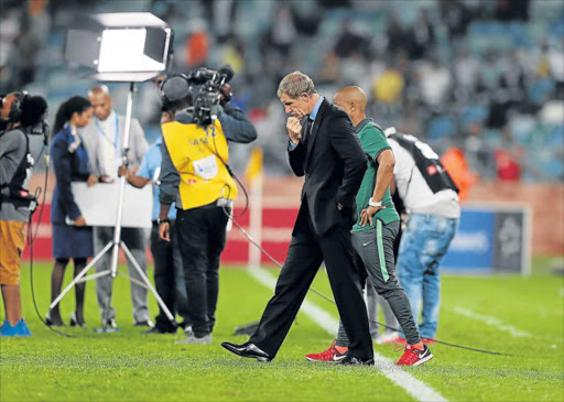 TOUGH JOB: Bafana Bafana coach Stuart Baxter is feeling the pressure to reach the World Cup Picture: GALLO IMAGES