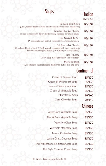 Navidya menu 