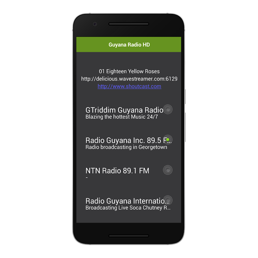 Guyana Radio HD Screen 3