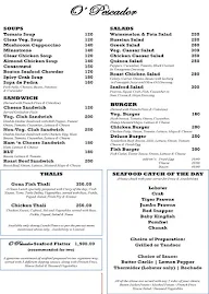 O'Pescador menu 1