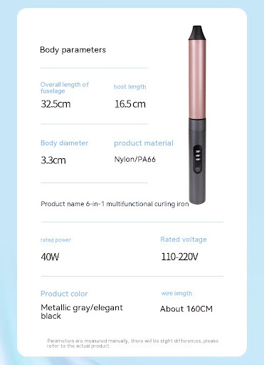 Title 1, Multi-functional Modeling Hair Curler with Mult...