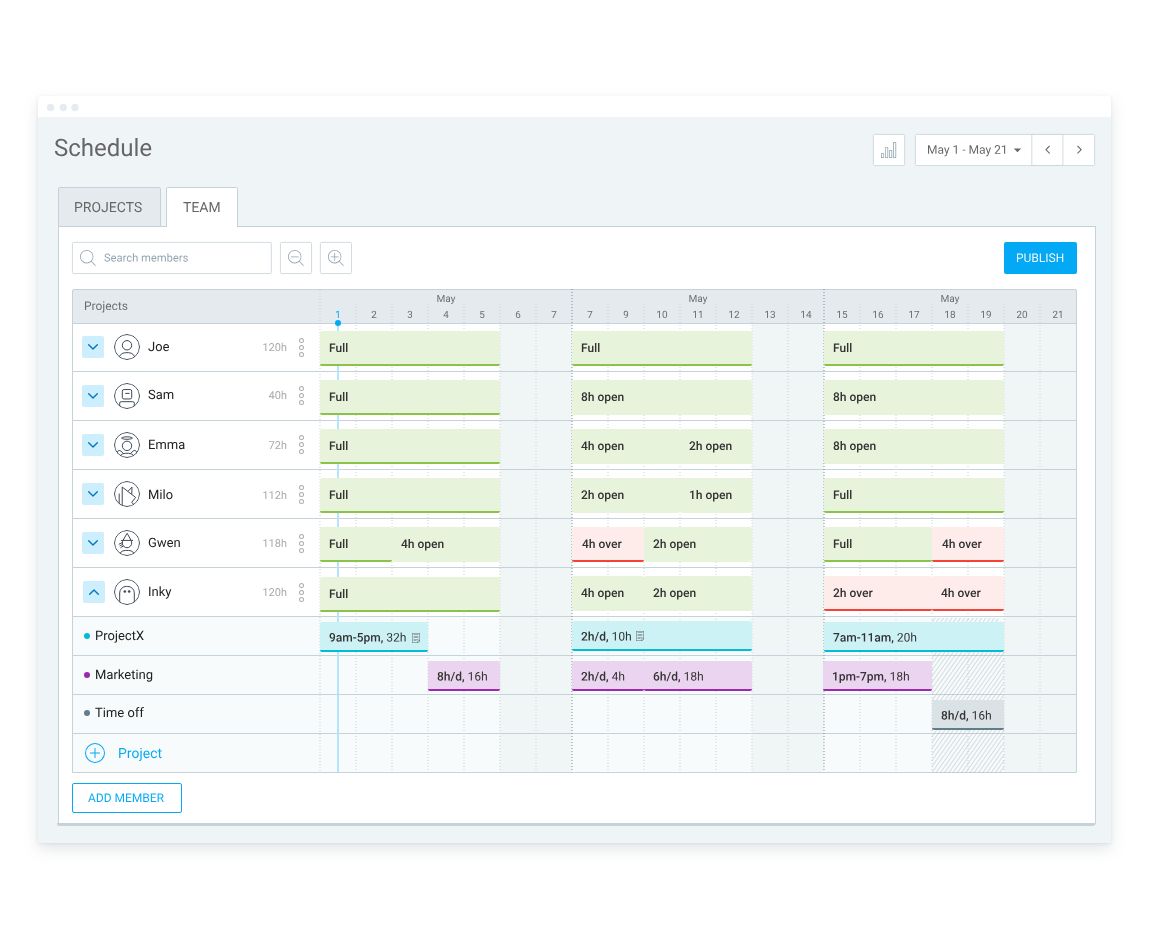 Scheduling by Clockify - 21 Best project management tools