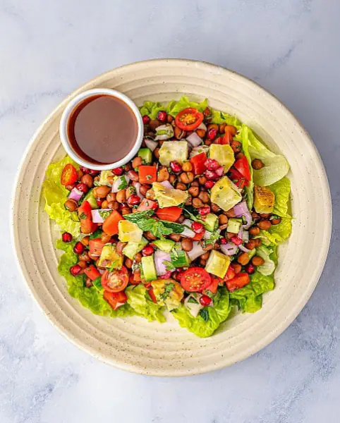 Greek Salad With Chickpeas And Olives