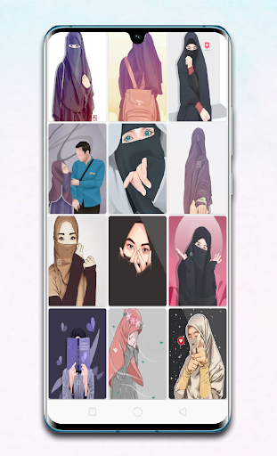 Muslimah Hijab Cartoon Wallpaper HD