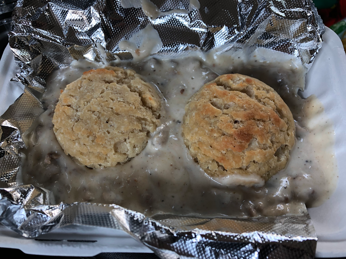 Biscuits and gravy takeout