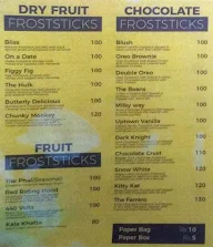 Froststicks menu 1