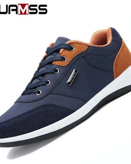 Autumn New Men Shoes Men Sneakers Microfiber Leather Casu... - 0