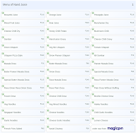 Nand Juice menu 1