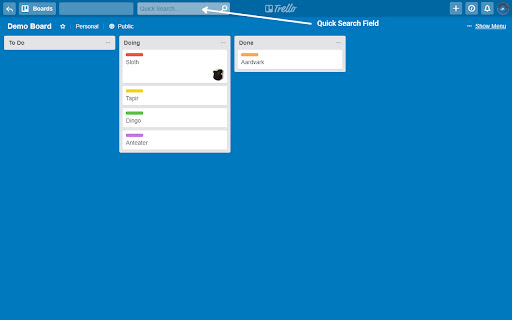 Quick Card Search and Filter For Trello