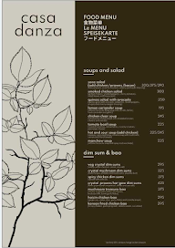 Casa Danza menu 1