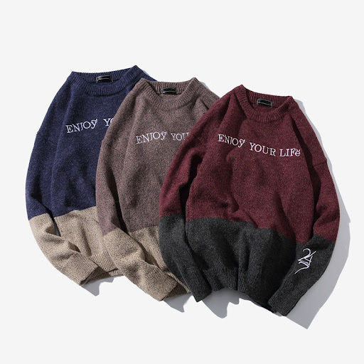 Title 2, Mens Plus Size Loose Fit Crew Neck Sweater. St...